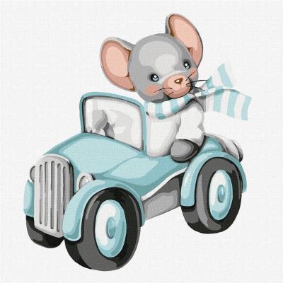 Opakowanie Malowanie po numerach-Mysz jest podróżnikiem 30x30