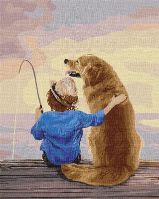 Malowanie po numerach - Na łowisku 40x50. Wydawca: Ideyka. SmakLiter.pl Opakowanie Malowanie po numerach - Na łowisku 40x50