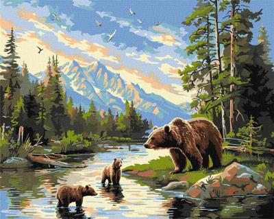 Opakowanie Malowanie po numerach - Niedźwiedzica i miśki