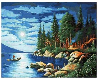 Opakowanie Malowanie po numerach - Nocne jezioro 40x50cm