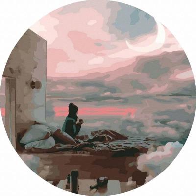 Opakowanie Malowanie po numerach okrągłe - Dom w chmurach 40