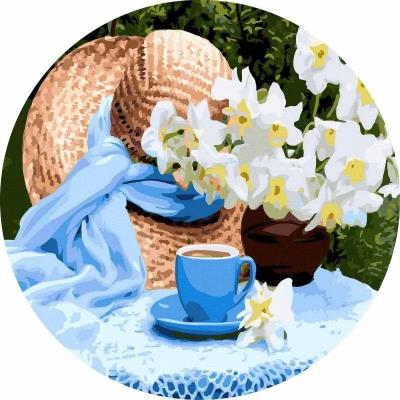 Opakowanie Malowanie po numerach okrągłe - Filiżanka herbaty