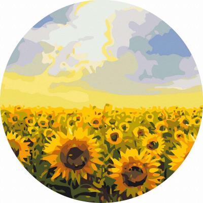 Opakowanie Malowanie po numerach okrągłe - Pola słoneczników