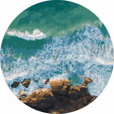 Opakowanie Malowanie po numerach okrągłe - Wzburzony ocean 40