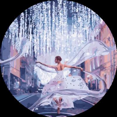 Opakowanie Malowanie po numerach owalne Baletnica