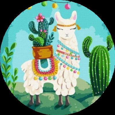 Opakowanie Malowanie po numerach owalne Lama