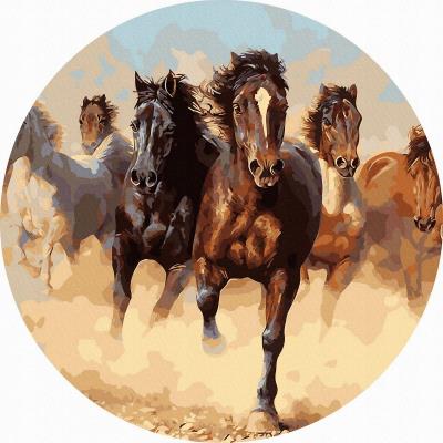 Opakowanie Malowanie po numerach owalne Stado Koni