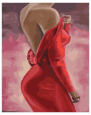 Opakowanie Malowanie po numerach - Pani w czerwieni 40x50cm