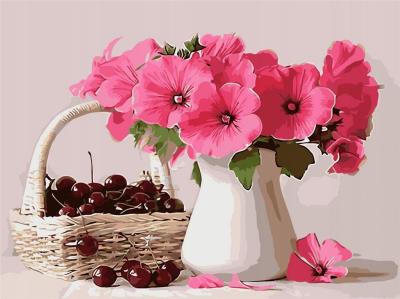 Opakowanie Malowanie po numerach - Petunia i czereśnia 40x50