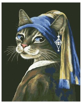 Opakowanie Malowanie po numerach - Piękny kot 40x50cm