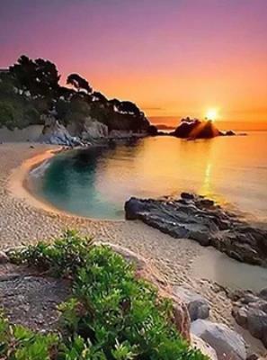 Opakowanie Malowanie po numerach Plaża zatoka morska