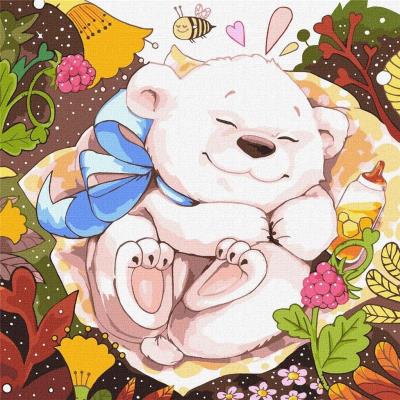 Malowanie po numerach - Puszysty maluch 30x30cm. Wydawca: Ideyka. SmakLiter.pl Opakowanie Malowanie po numerach - Puszysty maluch 30x30cm