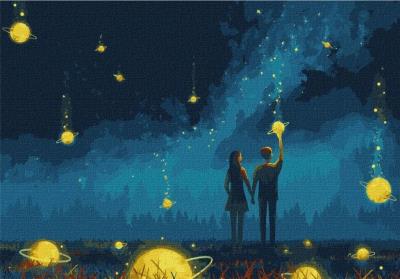 Opakowanie Malowanie po numerach - Razem do gwiazd 40x50