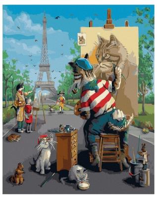Opakowanie Malowanie po numerach - Rodzina kotów 40x50