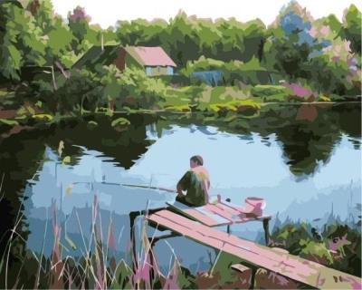 Opakowanie Malowanie po numerach - Rybak na wsi 40x50cm