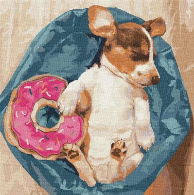 Malowanie po numerach - Słodkie sny 40x40cm. Wydawca: Ideyka. SmakLiter.pl Opakowanie Malowanie po numerach - Słodkie sny 40x40cm