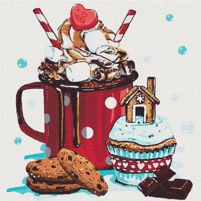 Malowanie po numerach - Smak dzieciństwa 40x40cm. Wydawca: Ideyka. SmakLiter.pl Opakowanie Malowanie po numerach - Smak dzieciństwa 40x40cm