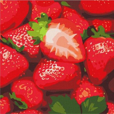 Opakowanie Malowanie po numerach - Soczysta truskawka 25x25cm