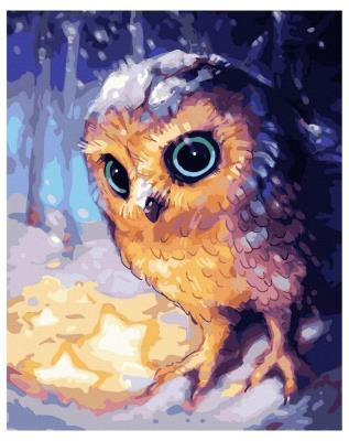 Opakowanie Malowanie po numerach - Sowa na śniegu 40x50cm
