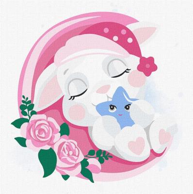 Opakowanie Malowanie po numerach - Śpiący króliczek 30x30cm