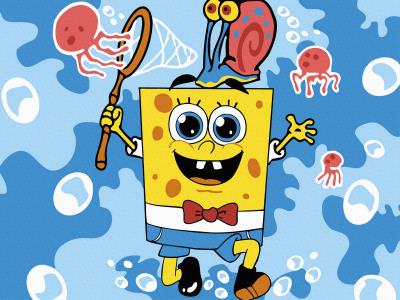 Opakowanie Malowanie po numerach  SpongeBob