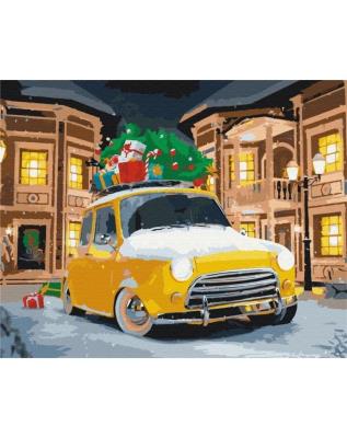 Opakowanie Malowanie po numerach - Świąteczne auto 40x50cm