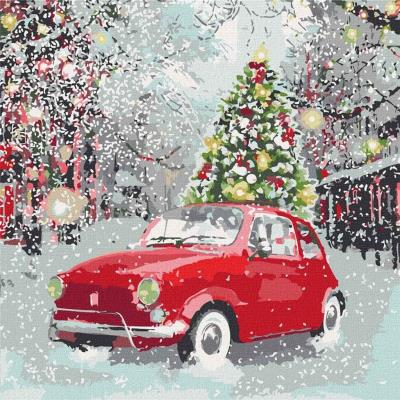 Malowanie po numerach - Świąteczny nastrój 40x40cm. Wydawca: Ideyka. SmakLiter.pl Opakowanie Malowanie po numerach - Świąteczny nastrój 40x40cm