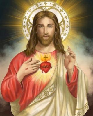 Opakowanie Malowanie po numerach Święte Jezus moje serce