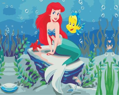 Opakowanie Malowanie po numerach - Syrenka 30x40cm