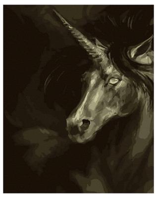 Opakowanie Malowanie po numerach - Szary jednorożec 40x50cm