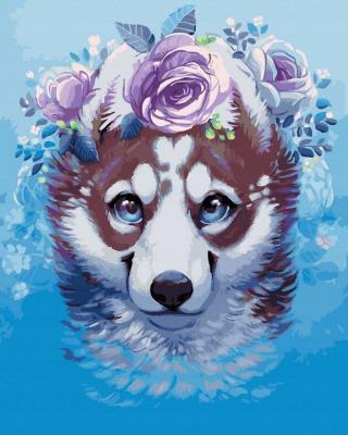 Opakowanie Malowanie po numerach Szczęśliwy pies