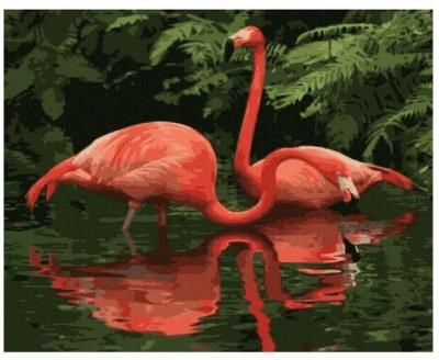 Opakowanie Malowanie po numerach - Szkarłatne flamingi 40x50
