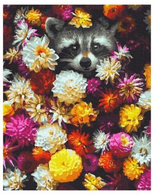 Opakowanie Malowanie po numerach Szop w kwiatach