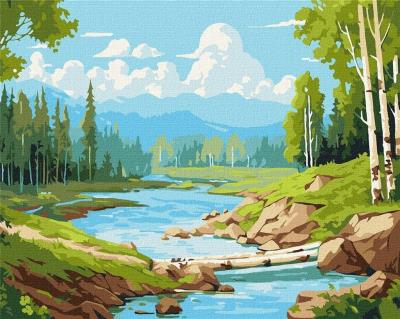 Opakowanie Malowanie po numerach - W brzozowym gaju 40x50cm