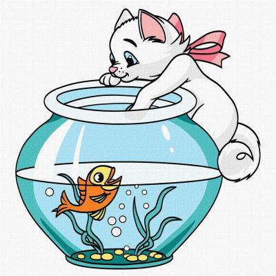 Opakowanie Malowanie po numerach - Wdzięczny kotek Kids