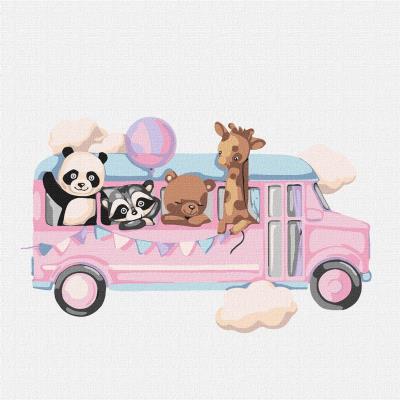 Opakowanie Malowanie po numerach - Wesoły autobus 30x30cm