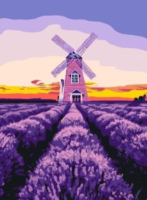 Opakowanie Malowanie po numerach - Wiatrak i lawenda 30x40cm