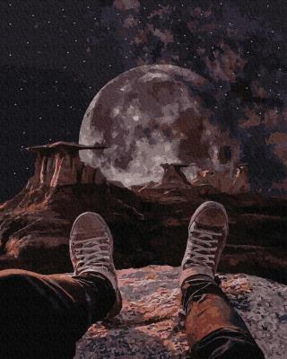 Opakowanie Malowanie po numerach Widok księżyca