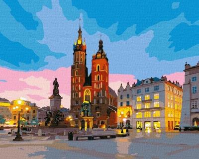 Opakowanie Malowanie po numerach - Wieczór Kraków 40x50cm