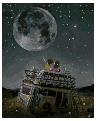 Opakowanie Malowanie po numerach - Wieczór w kosmosie 40x50cm