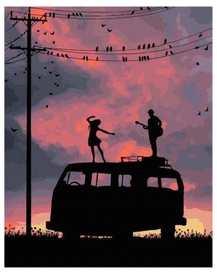 Opakowanie Malowanie po numerach - Wieczorny romans 40x50cm