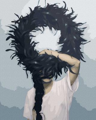 Opakowanie Malowanie po numerach Wieniec z czarnych piór