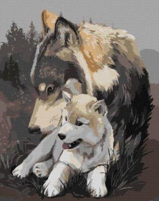 Opakowanie Malowanie po numerach - Wilcza delikatność 30x40cm