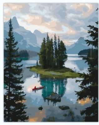 Opakowanie Malowanie po numerach Wyspa w górach