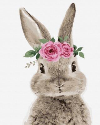 Opakowanie Malowanie po numerach Zając z wieńcem