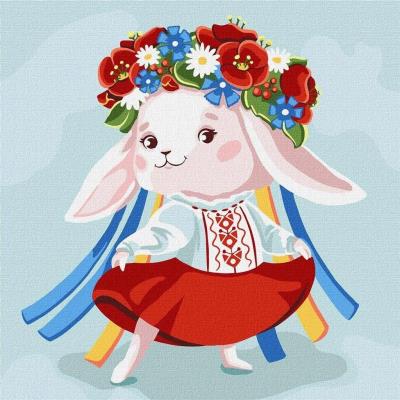 Opakowanie Malowanie po numerach - Zajączek-Ukrainka 30x30cm