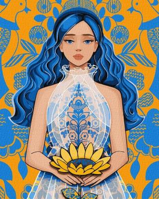 Opakowanie Malowanie po numerach - Złoty kwiat 40x50cm