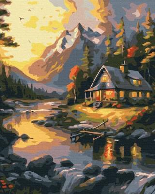 Opakowanie Malowanie po numerach Złoty zachód słońca