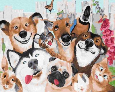 Opakowanie Malowanie po numerach - Zwierzęta dziwaki 40x50cm