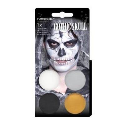 Opakowanie Malowanie twarzy czaszka gotycka farby + pędzel